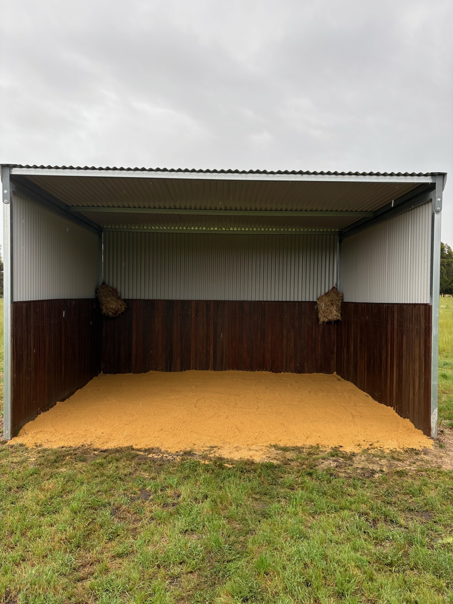 Livestock shelter interior